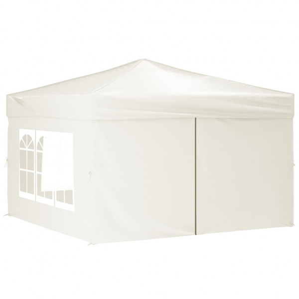 Tenda para festas dobrável com paredes laterais 3x3 m creme M 3