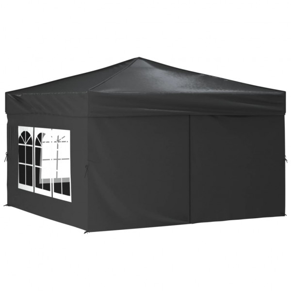 Carpa de fiesta plegable con paredes laterales antracita 3x3 m M 2