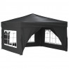 Carpa de fiesta plegable con paredes laterales antracita 3x3 m 3