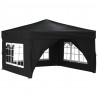 Carpa para fiestas plegable con paredes laterales negro 3x3 m 3