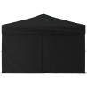 Carpa para fiestas plegable con paredes laterales negro 3x3 m 4