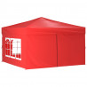 Carpa para fiestas plegable con paredes laterales rojo 3x3 m 2