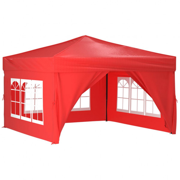 Tenda para festas dobrável com paredes laterais 3x3 m vermelho M 3