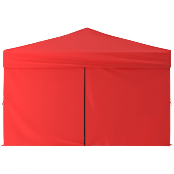 Carpa para fiestas plegable con paredes laterales rojo 3x3 m M 4