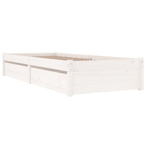 Estructura de cama con cajones blanco 75x190 cm M 3