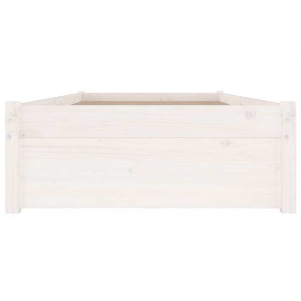 Estrutura cama de solteiro pequena c/ gavetas 75x190 cm branco M 5