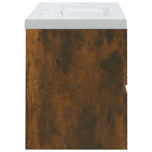 Mueble de baño con lavabo madera contrachapada roble ahumado M 4