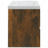 Mueble de baño con lavabo madera contrachapada roble ahumado 4