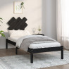 Estrutura cama pequena solteiro 75x190 cm madeira maciça preto 1