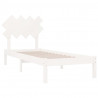 Estructura de cama individual madera maciza blanco 90x190 cm 4