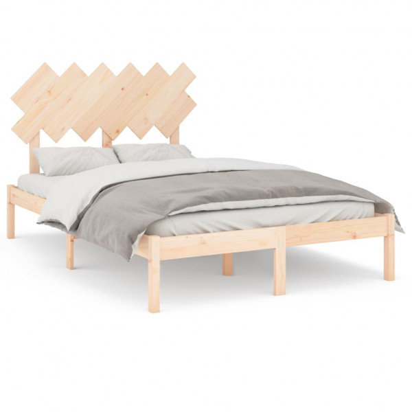 Estructura de cama madera maciza 120x190 cm M 2