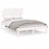 Estrutura cama pequena casal 120x190 cm pinho maciço branco 2