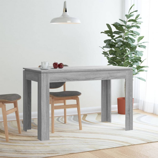 Mesa de comedor madera contrachapada gris Sonoma 120x60x76 cm M 4