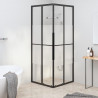 Cabine de duche ESG semiopaco 80x80x180 cm preto 1