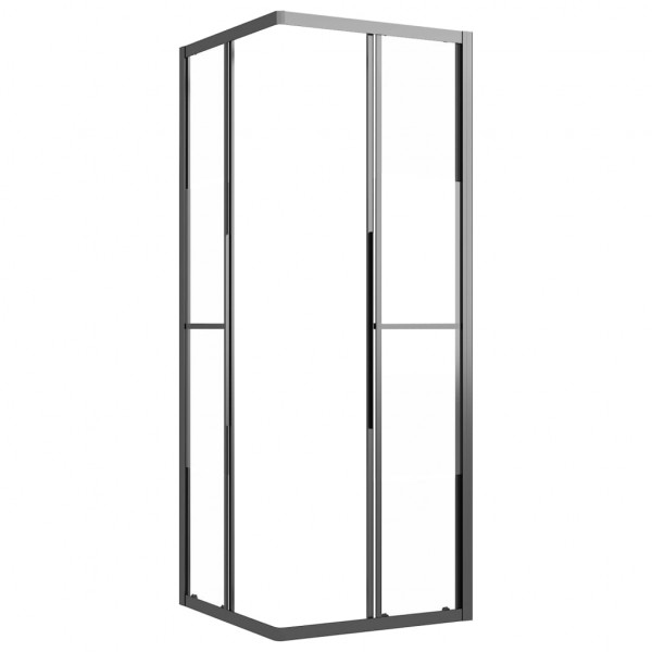 Cabine de duche ESG semiopaco 80x80x180 cm preto M 4