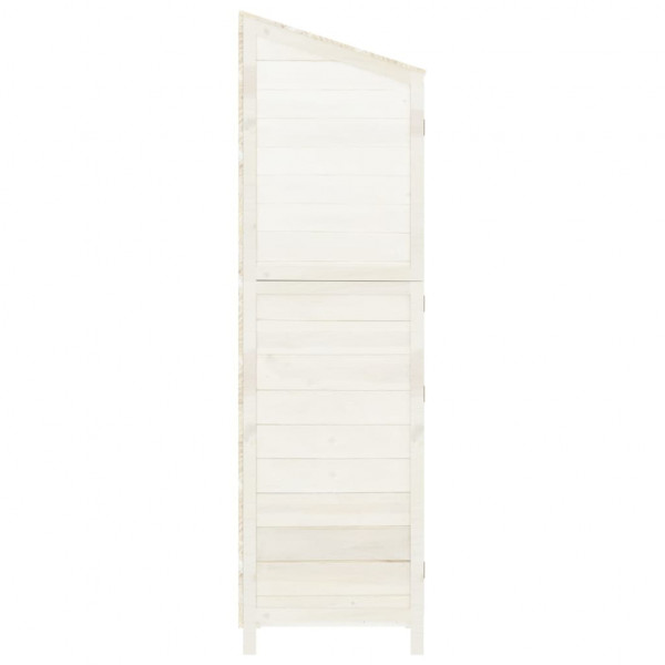 Cobertizo de jardín madera maciza de abeto blanco 55x52x174.5cm M 5