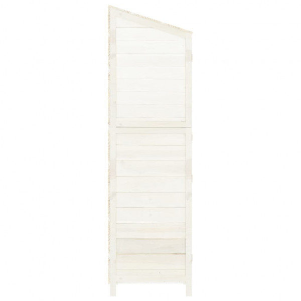 Cobertizo de jardín madera maciza abeto blanco 102x52x174.5cm M 5