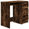 Escritorio de madera contrachapada roble ahumado 90x45x76 cm 2