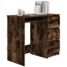 Escritorio de madera contrachapada roble ahumado 90x45x76 cm 3