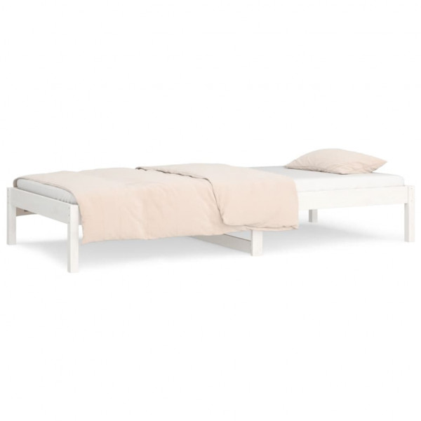 Sofá-cama sem colchão 90x200 cm madeira de pinho maciça branco M 5