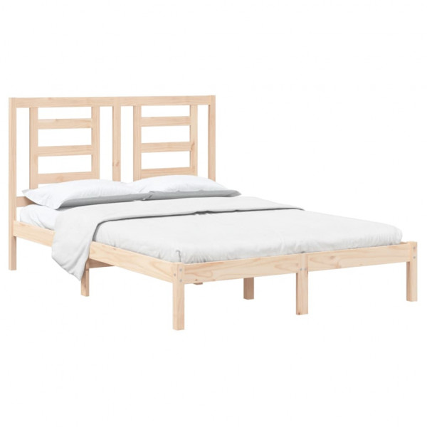 Estructura de cama madera maciza de pino 140x200 cm M 3