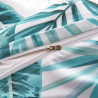 Conjunto capa edredão 140x200/60x70cm design folhas verde 3