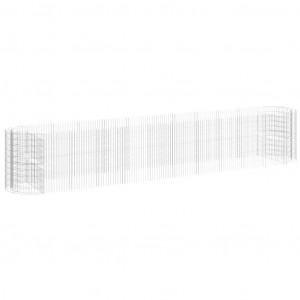 Canteiro elevado/cesto gabião 600x100x100 cm ferro galvanizado H