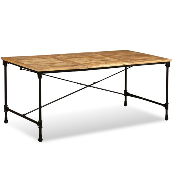 Mesa de jantar de madeira maciça de mangue 180 cm M 5