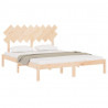 Estructura de cama de madera maciza de pino 160x200 cm 3