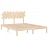 Estructura de cama de madera maciza de pino 160x200 cm 4
