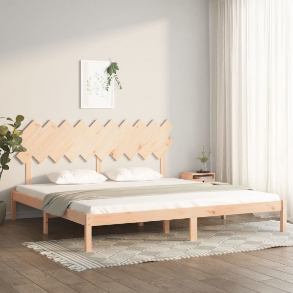 Estructura de cama de madera maciza 200x200 cm D