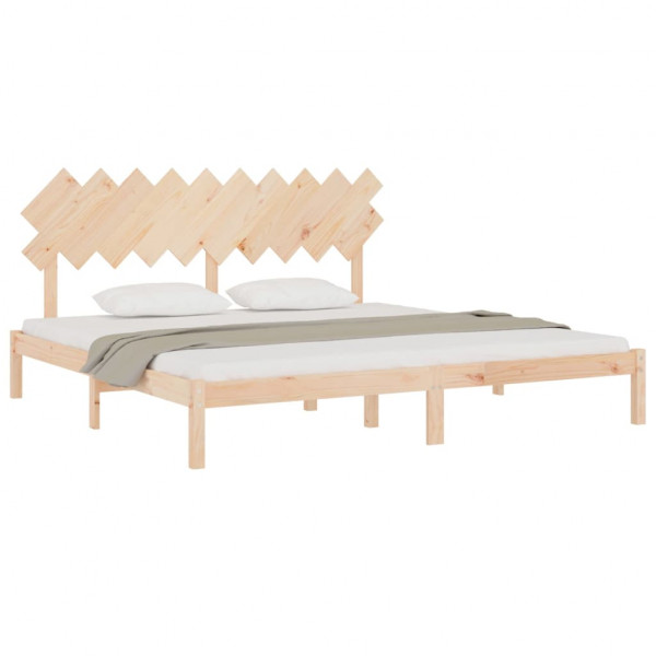 Estructura de cama de madera maciza 200x200 cm M 3