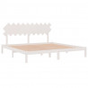 Estructura de cama madera maciza blanco 200x200 cm 4