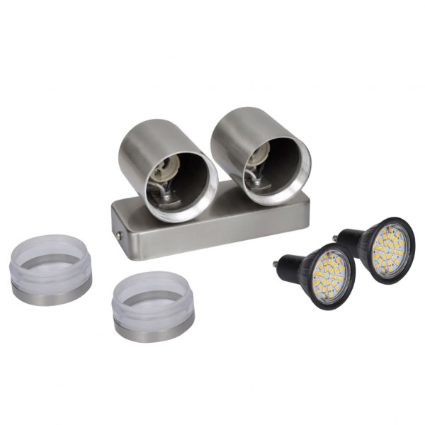 41103 Candeeiro LED de parede Down com forma cónica aço inoxidável M 3