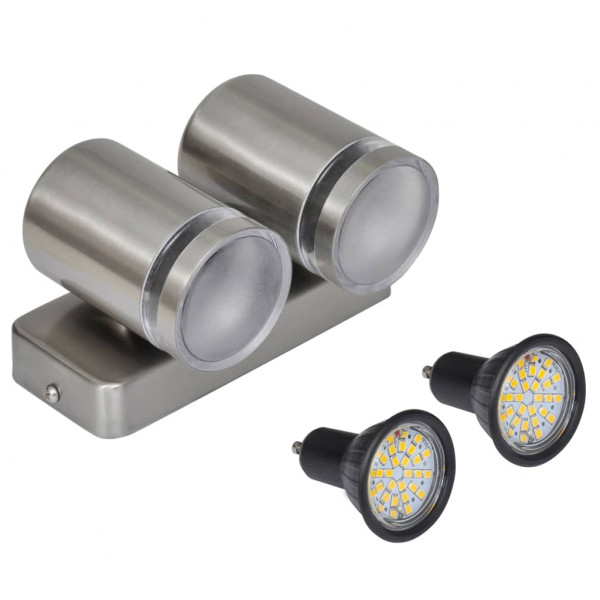 41103 Candeeiro LED de parede Down com forma cónica aço inoxidável M 4