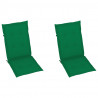 Almofadões para cadeiras altas de jardim 2 pcs tecido verde 2