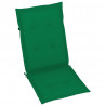 Cojín silla de jardín respaldo alto 4 uds tela verde 120x50x3cm 3