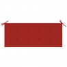 Almofadão p/ banco de jardim 120x50x4cm tecido oxford vermelho 3