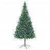 Árvore de Natal artificial com pinhas 210 cm 1