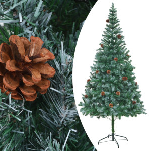 Árvore de Natal artificial com pinhas 210 cm H