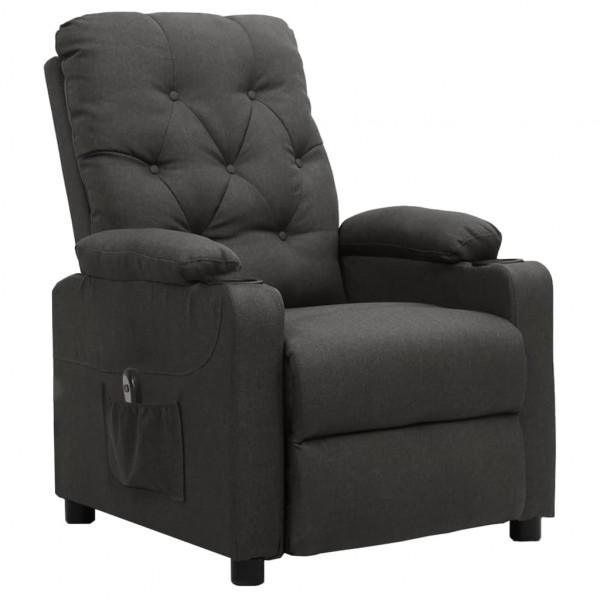 Sillón reclinable eléctrico de tela gris oscuro M 2