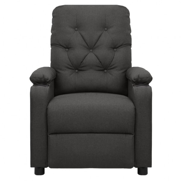 Sillón reclinable eléctrico de tela gris oscuro M 3