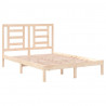 Estructura de cama madera maciza de pino 140x190 cm 4