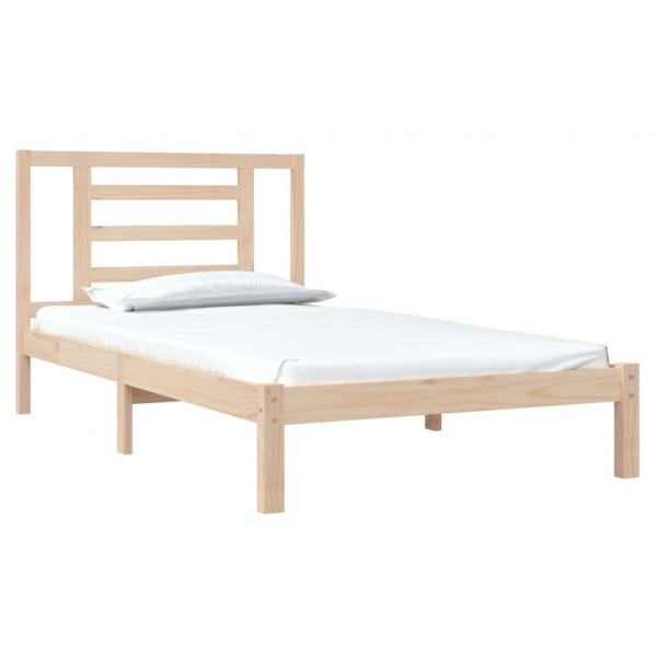 Estructura de cama de madera maciza de pino 90x200 cm M 3