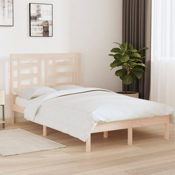 Estructura de cama madera maciza de pino 120x200 cm D