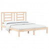 Estructura de cama madera maciza de pino King Size 150x200 cm 3