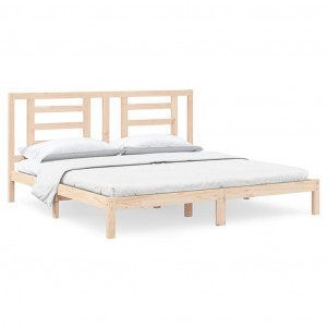 Estructura de cama de madera maciza de pino 200x200 cm H