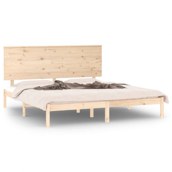 Estructura de cama madera maciza Super King 180x200 cm M 2