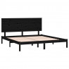 Estructura de cama de madera maciza de pino negro 200x200 cm 4