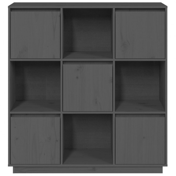 Aparador alto de madera maciza de pino gris 110.5x35x117 cm M 3